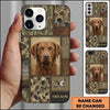 Maxcorners Rustic Hunting Patchwork Duck Hunting Multiple Dog Breeds Personalized Name Phone Case