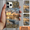 Maxcorners Sunset Waterfowl Retriever Duck Hunting Multiple Dog Breeds Personalized Name Phone Case
