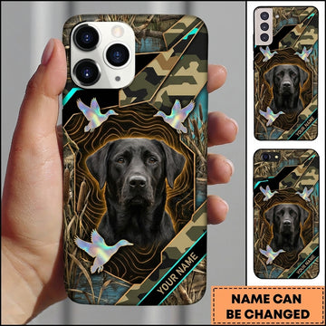 Maxcorners Geometric Woodland Retriever Duck Hunting Multiple Dog Breeds Personalized Name Phone Case