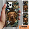 Maxcorners Geometric Woodland Retriever Duck Hunting Multiple Dog Breeds Personalized Name Phone Case