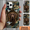 Maxcorners Geometric Woodland Retriever Duck Hunting Multiple Dog Breeds Personalized Name Phone Case
