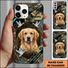 Maxcorners Geometric Woodland Retriever Duck Hunting Multiple Dog Breeds Personalized Name Phone Case