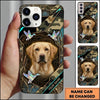 Maxcorners Geometric Woodland Retriever Duck Hunting Multiple Dog Breeds Personalized Name Phone Case
