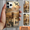 Maxcorners Sunset Duck Hunting Boat Duck Hunting Multiple Dog Breeds Personalized Name Phone Case