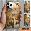 Maxcorners Sunset Duck Hunting Boat Duck Hunting Multiple Dog Breeds Personalized Name Phone Case