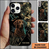 Maxcorners Neon Woodland Hunting Retriever Duck Hunting Multiple Dog Breeds Personalized Name Phone Case