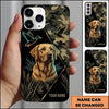 Maxcorners Neon Woodland Hunting Retriever Duck Hunting Multiple Dog Breeds Personalized Name Phone Case