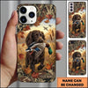 Maxcorners Autumn Leaves Mallard Retriever Duck Hunting Multiple Dog Breeds Personalized Name Phone Case