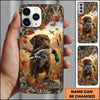 Maxcorners Autumn Leaves Mallard Retriever Duck Hunting Multiple Dog Breeds Personalized Name Phone Case