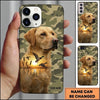 Maxcorners Camo Retriever Sunset Silhouette Duck Hunting Multiple Dog Breeds Personalized Name Phone Case