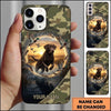 Maxcorners Circular Marshland Retriever Duck Hunting Multiple Dog Breeds Personalized Name Phone Case