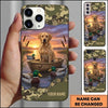 Maxcorners Sunset Duck Hunting Boat Scene Duck Hunting Multiple Dog Breeds Personalized Name Phone Case