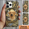 Maxcorners Golden Marshland Retriever Emblem Duck Hunting Multiple Dog Breeds Personalized Name Phone Case