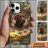 Maxcorners Sunset Waterfowl Retriever Frame Duck Hunting Multiple Dog Breeds Personalized Name Phone Case
