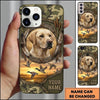 Maxcorners Sunset Waterfowl Retriever Frame Duck Hunting Multiple Dog Breeds Personalized Name Phone Case
