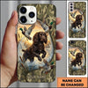 Maxcorners Splashing Retriever Mallard Chase Duck Hunting Multiple Dog Breeds Personalized Name Phone Case