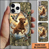 Maxcorners Splashing Retriever Mallard Chase Duck Hunting Multiple Dog Breeds Personalized Name Phone Case
