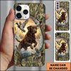 Maxcorners Splashing Retriever Mallard Chase Duck Hunting Multiple Dog Breeds Personalized Name Phone Case