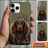 Maxcorners Minimal Retriever Golden Outline Duck Hunting Multiple Dog Breeds Personalized Name Phone Case