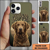 Maxcorners Minimal Retriever Golden Outline Duck Hunting Multiple Dog Breeds Personalized Name Phone Case