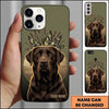 Maxcorners Minimal Retriever Golden Outline Duck Hunting Multiple Dog Breeds Personalized Name Phone Case