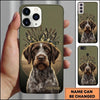 Maxcorners Minimal Retriever Golden Outline Duck Hunting Multiple Dog Breeds Personalized Name Phone Case