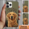 Maxcorners Minimal Retriever Golden Outline Duck Hunting Multiple Dog Breeds Personalized Name Phone Case