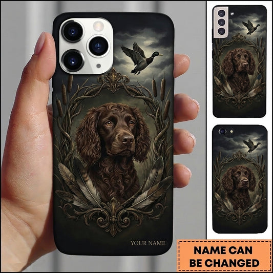 Maxcorners Dark Ornamental Retriever Crest Duck Hunting Multiple Dog Breeds Personalized Name Phone Case