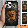 Maxcorners Dark Ornamental Retriever Crest Duck Hunting Multiple Dog Breeds Personalized Name Phone Case