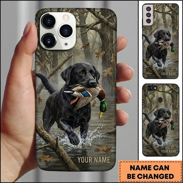Maxcorners Splashing Duck Retrieval Duck Hunting Multiple Dog Breeds Personalized Name Phone Case