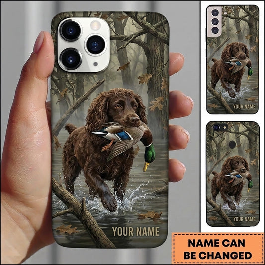Maxcorners Splashing Duck Retrieval Duck Hunting Multiple Dog Breeds Personalized Name Phone Case