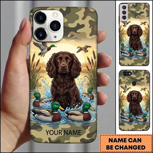 Maxcorners Cute Marshland Retriever Duck Hunting Multiple Dog Breeds Personalized Name Phone Case
