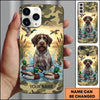 Maxcorners Cute Marshland Retriever Duck Hunting Multiple Dog Breeds Personalized Name Phone Case