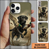 Maxcorners Action Flying Mallard Retrieval Duck Hunting Multiple Dog Breeds Personalized Name Phone Case