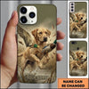 Maxcorners Action Flying Mallard Retrieval Duck Hunting Multiple Dog Breeds Personalized Name Phone Case