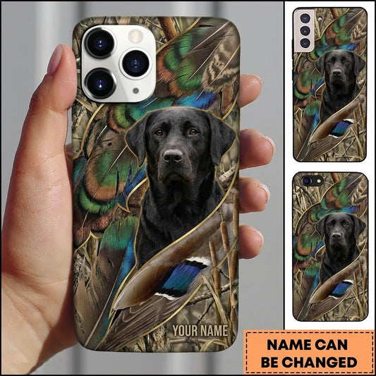 Maxcorners Abstract Woodland Retriever Duck Hunting Multiple Dog Breeds Personalized Name Phone Case