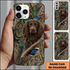 Maxcorners Abstract Woodland Retriever Duck Hunting Multiple Dog Breeds Personalized Name Phone Case