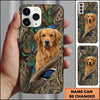 Maxcorners Abstract Woodland Retriever Duck Hunting Multiple Dog Breeds Personalized Name Phone Case