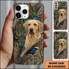Maxcorners Abstract Woodland Retriever Duck Hunting Multiple Dog Breeds Personalized Name Phone Case