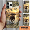 Maxcorners Sunset Waterfowl Splash Duck Hunting Multiple Dog Breeds Personalized Name Phone Case