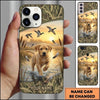 Maxcorners Sunset Waterfowl Splash Duck Hunting Multiple Dog Breeds Personalized Name Phone Case