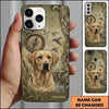 Maxcorners Hunting Compass Retriever Landscape Duck Hunting Multiple Dog Breeds Personalized Name Phone Case