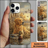 Maxcorners Autumn Duck Hunting Companion Duck Hunting Multiple Dog Breeds Personalized Name Phone Case