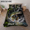 Maxcorners Fishing Lightning Honeycomb Personalized Name Unisex 3D Bedding Set