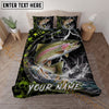 Maxcorners Fishing Lightning Honeycomb Personalized Name Unisex 3D Bedding Set