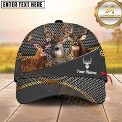 Maxcorners Hunting Style Metal Mesh Cap Personalized Name 3D Cap
