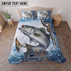 Maxcorners Fishing Icy Water Splash Personalized Name Unisex 3D Bedding Set