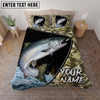 Maxcorners Fishing Camouflage Adventure Personalized Name Unisex 3D Bedding Set