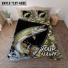 Maxcorners Fishing Camouflage Adventure Personalized Name Unisex 3D Bedding Set