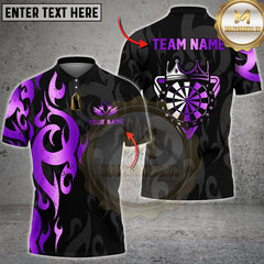 Maxcorners Darts Flame Gold Crown Tribal Style Multioptions Personalized Name, Team Name Unisex 3D Shirt